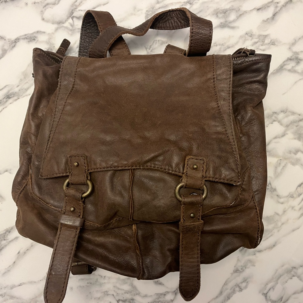 Marc New York Brown Leather Backpack